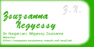 zsuzsanna negyessy business card